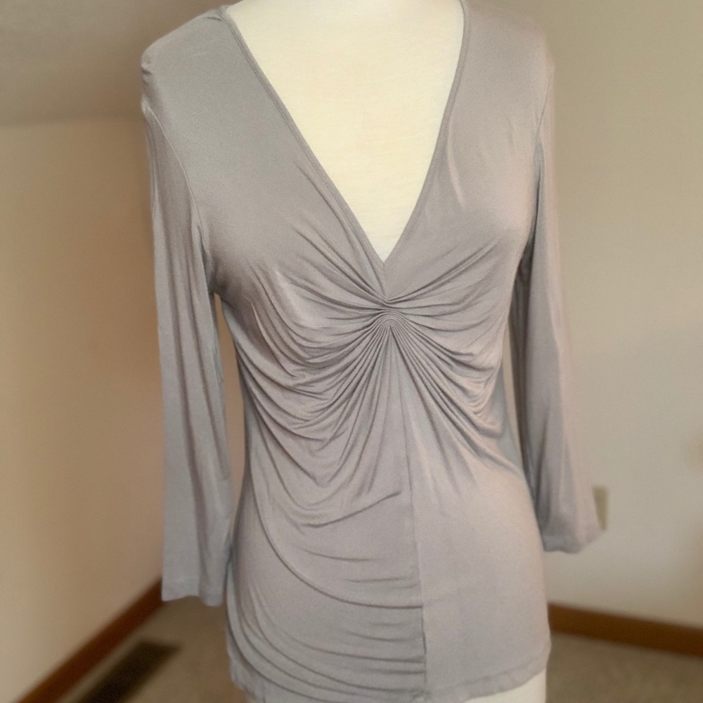 Gray jersey top